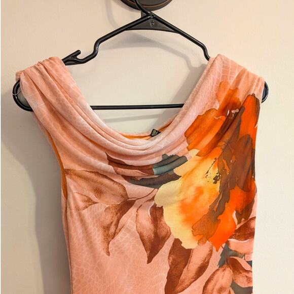 AFRM Holden One-Shoulder Dress Women's Asymmetric Neck Snake Bloom Size M - Picture 7 of 11